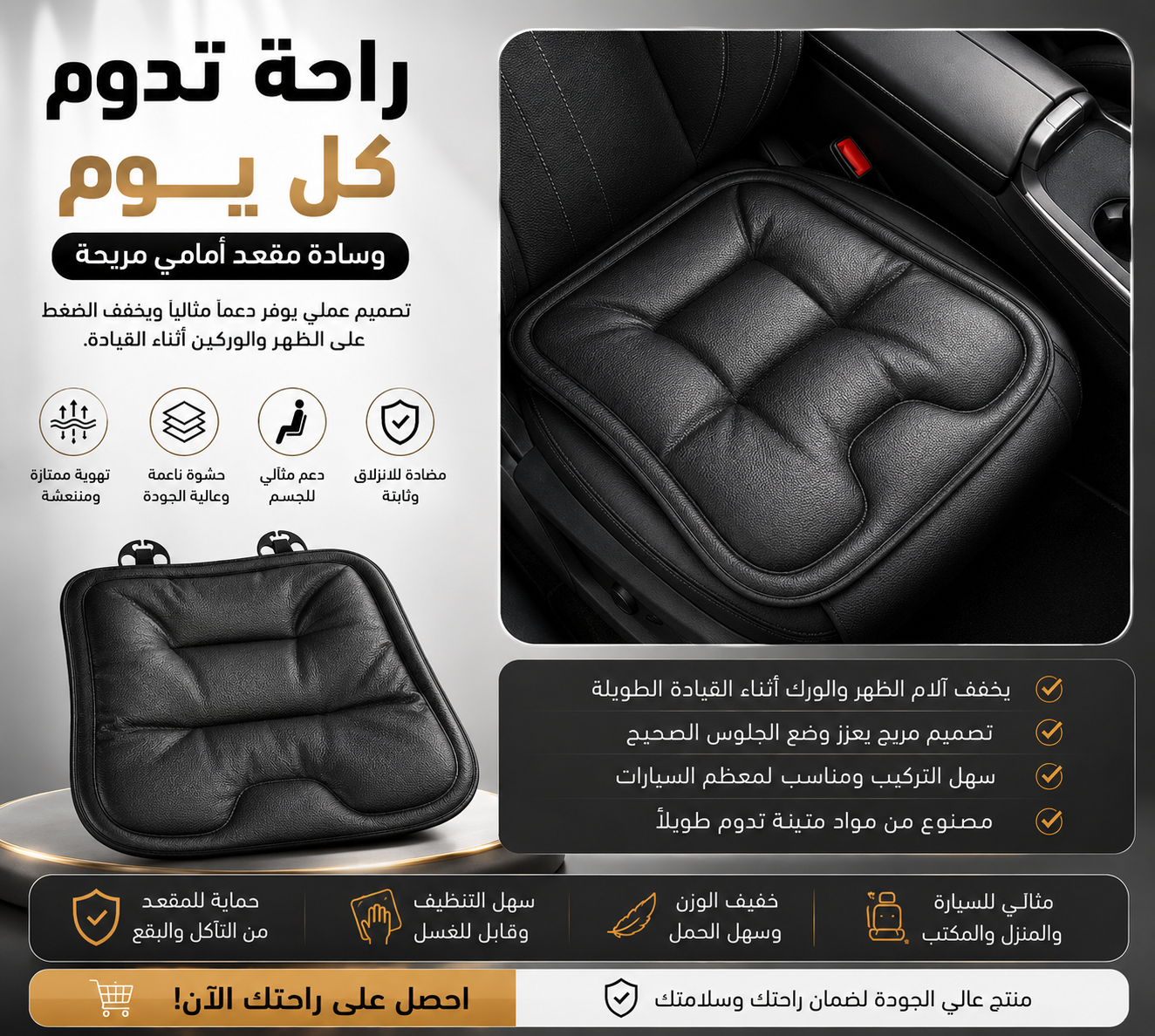 Repellent Leather Seat Cushions