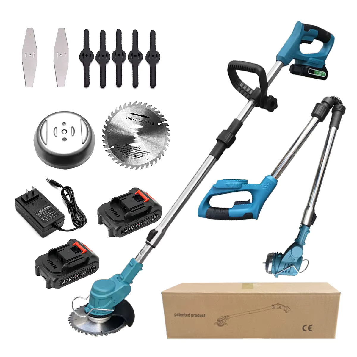 Cordless Lawn Mower - with 2 Batteries