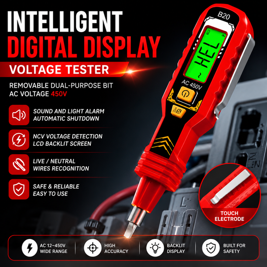 Non-Contact Voltage Tester with LCD Display