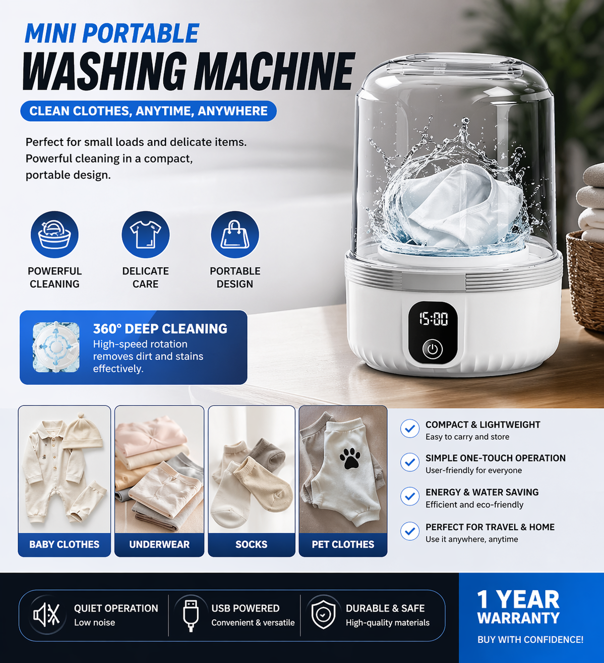 Mini Portable Washing Machine