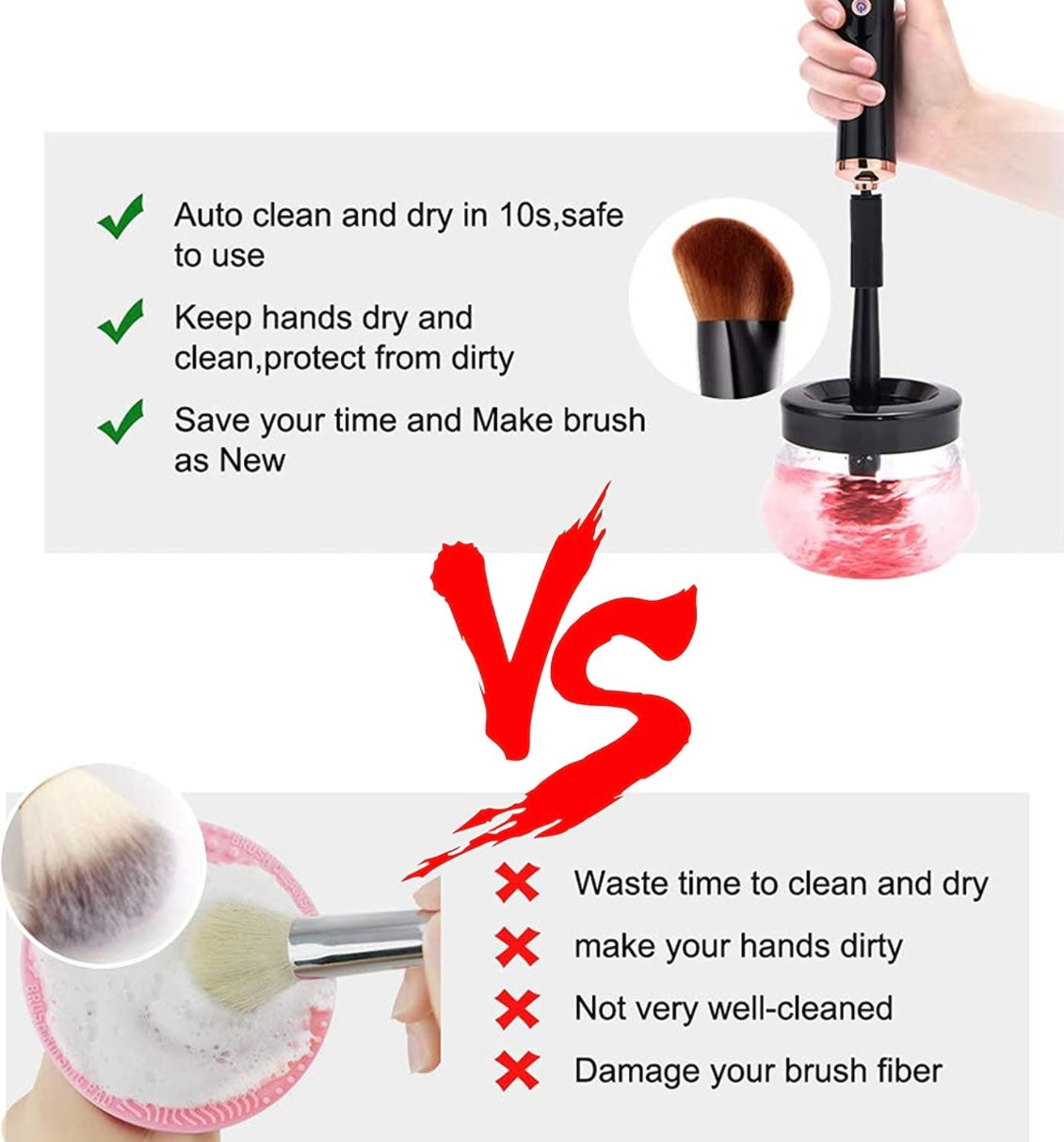 GeniusPicks Makeup Brush Cleaner & Dryer