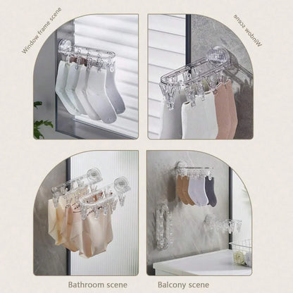 Wall-Mounted Folding Sock Rack