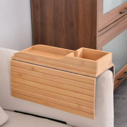 Bamboo Wood Couch Cup Holder