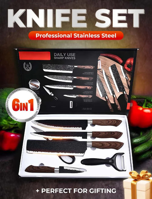 Professional Chef's Knife Set - 6 Pcs Set